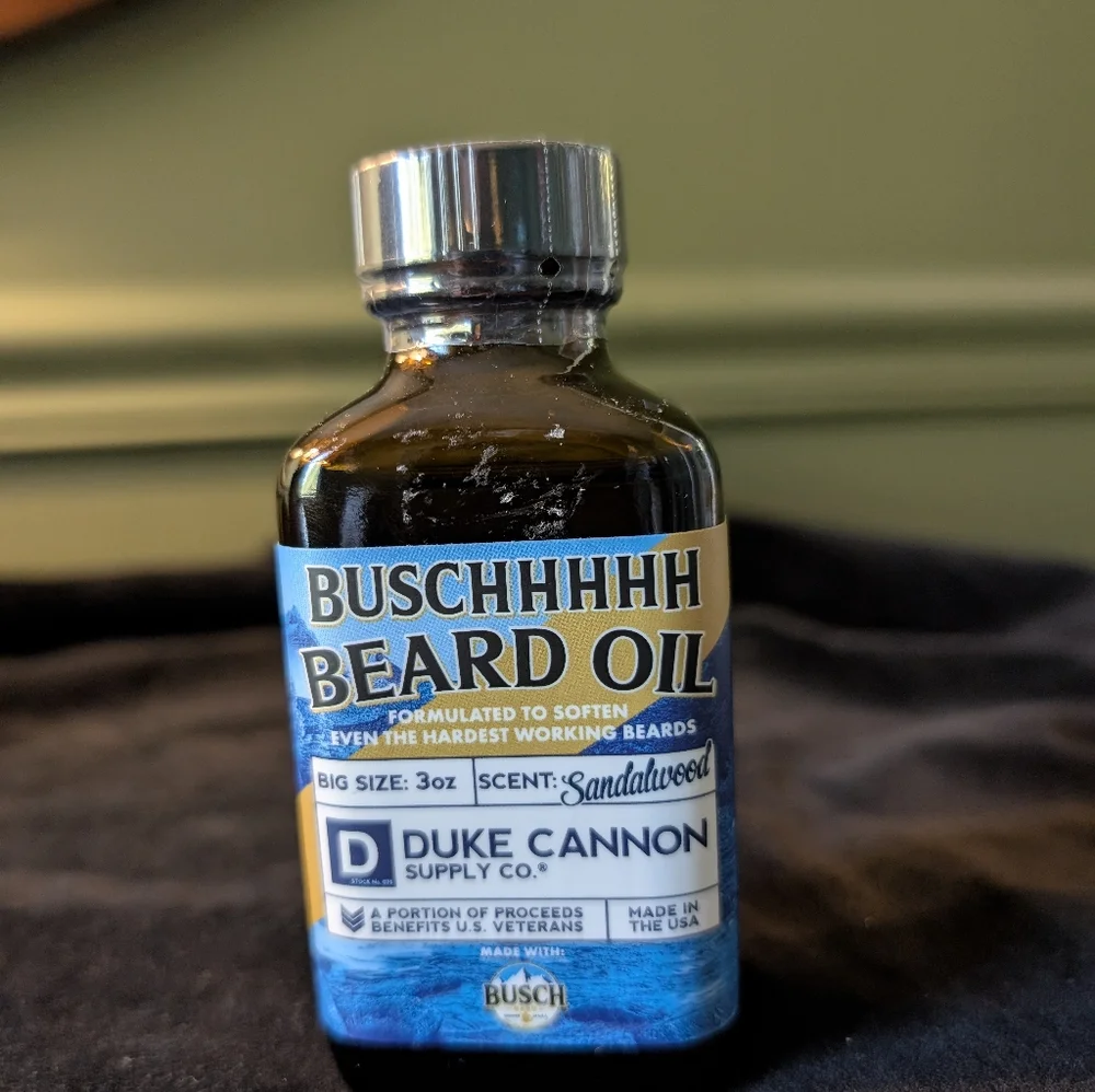 Duke Cannon Busch Beard Oil in Sandalwood New